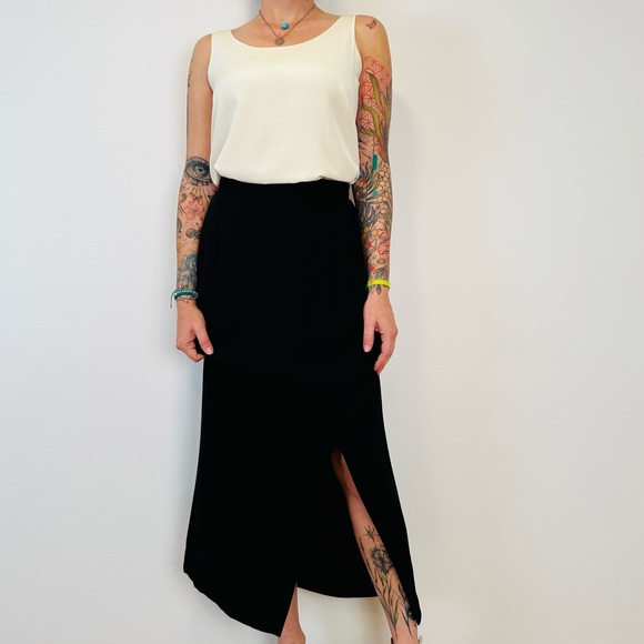 Lord&Taylor Skirt Maxi Front Slit Column - Picture 1 of 8